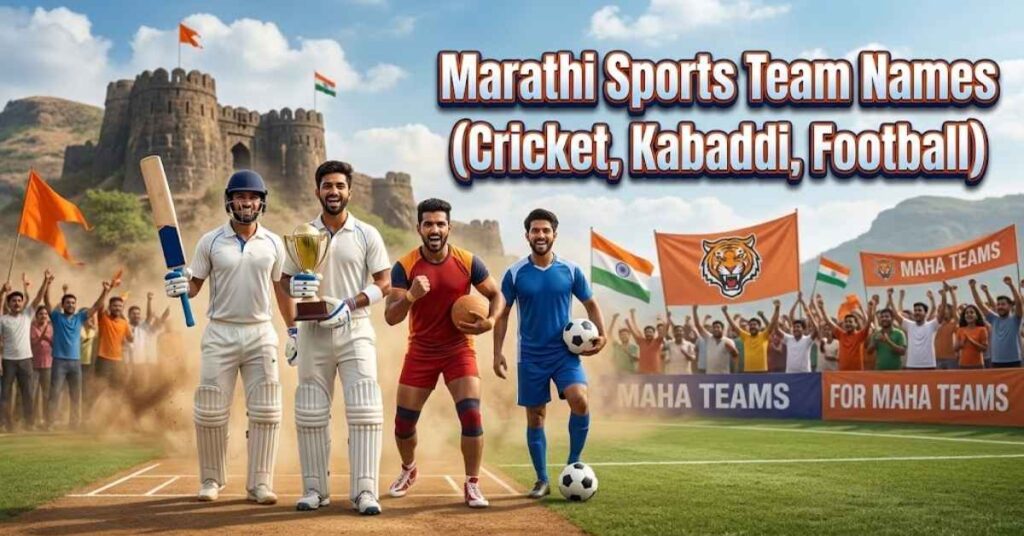 Marathi Sports Team Names (Cricket, Kabaddi, Football)